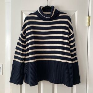 GAP Oversized Striped Sweater, Navy